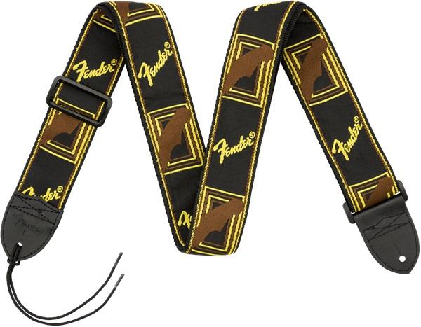 Fender Monogramm Strap Black-Yellow-Brown