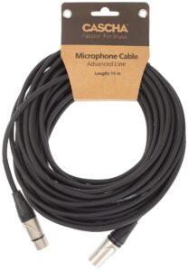 Cascha Advanced Line Mic Cable Black 15m