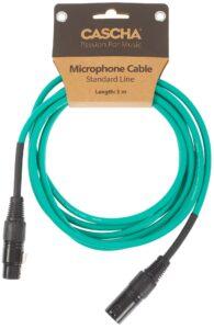 Cascha Standard Line Mic Cable Green 3m